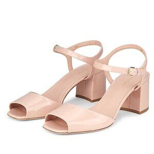 FERRAGAMO Sally 60MM Patent Leather Sandals Color Rose Size 9 (9.5)